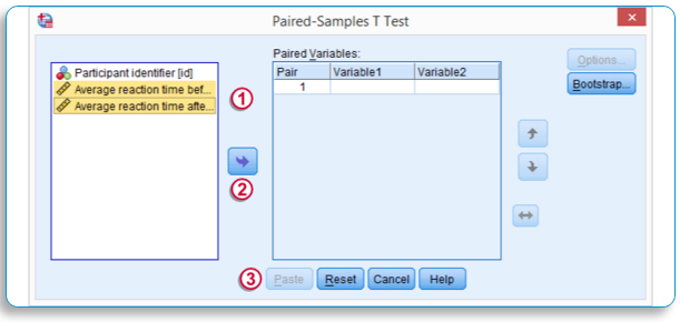 paired sample t-test spss