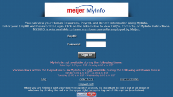 Meijer Myinfo | A portal for Meijer employees